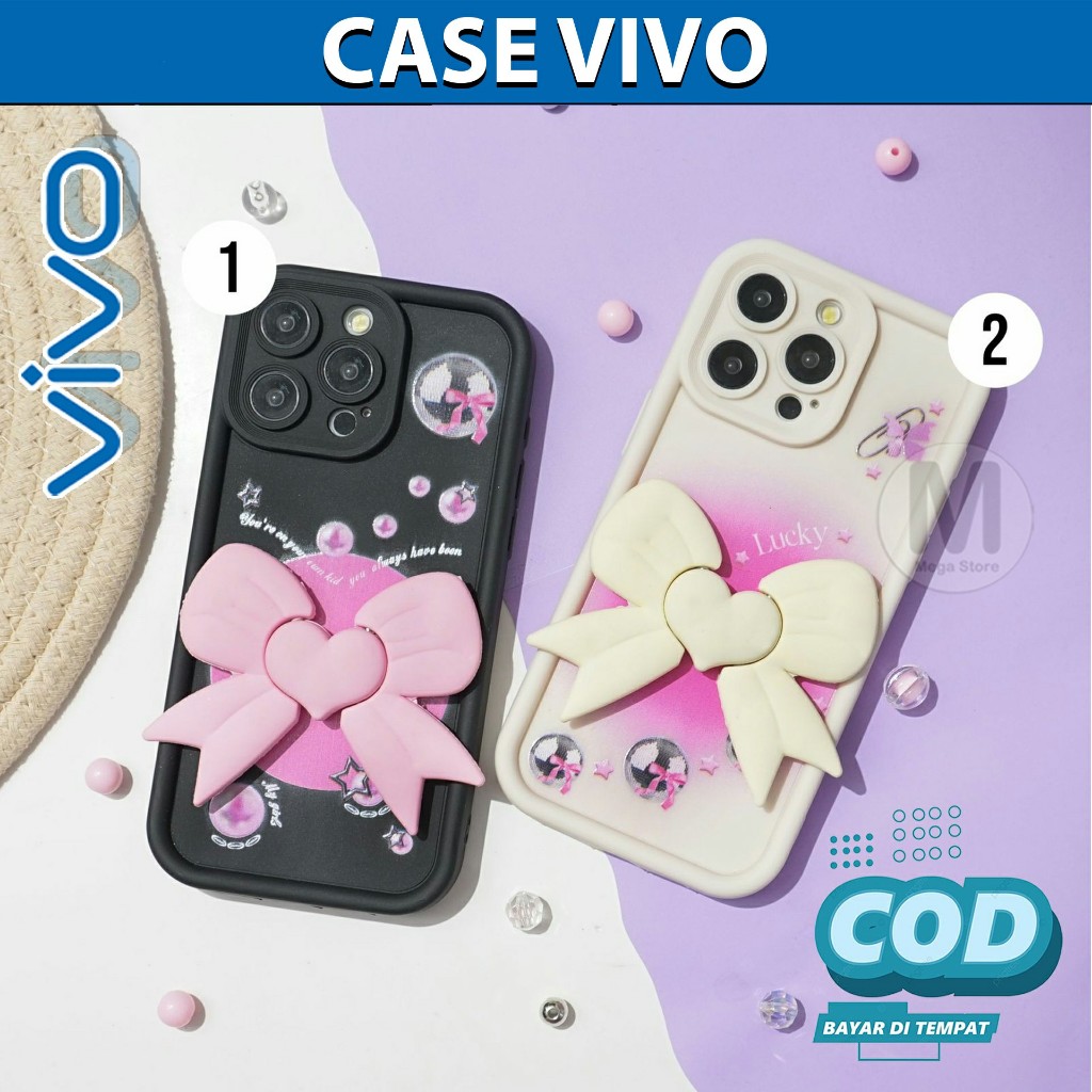 Soft Case Boneka 3D Timbul Case VIVO Y100 Y03 Y17s Y02 Y12s Y20 Y21 Y33s Y12 Y17 Y15s Y01 Y91 Y95 Y9