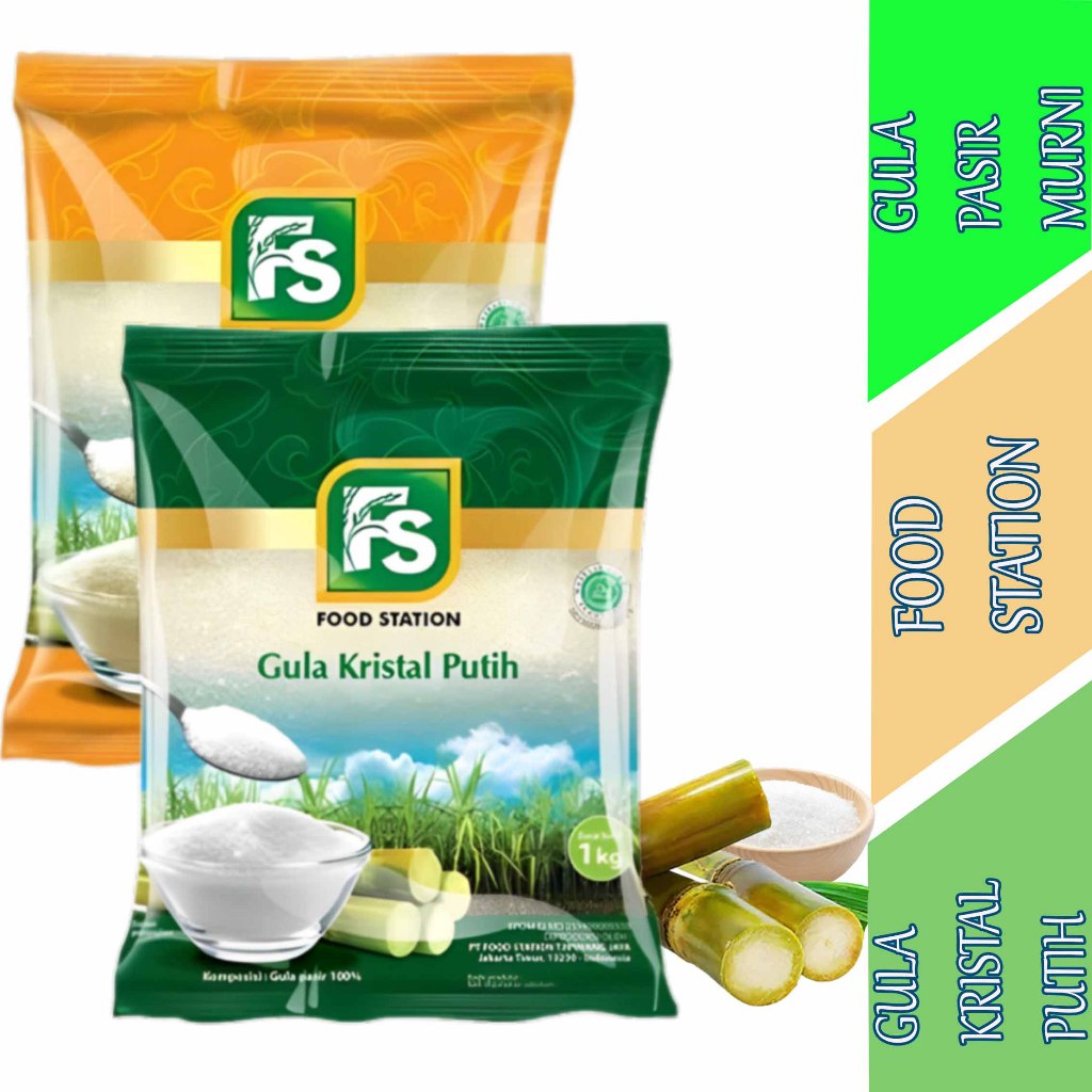 

Gula Pasir Putih Murni - Food Station - Gula Kristal Putih - 1kg