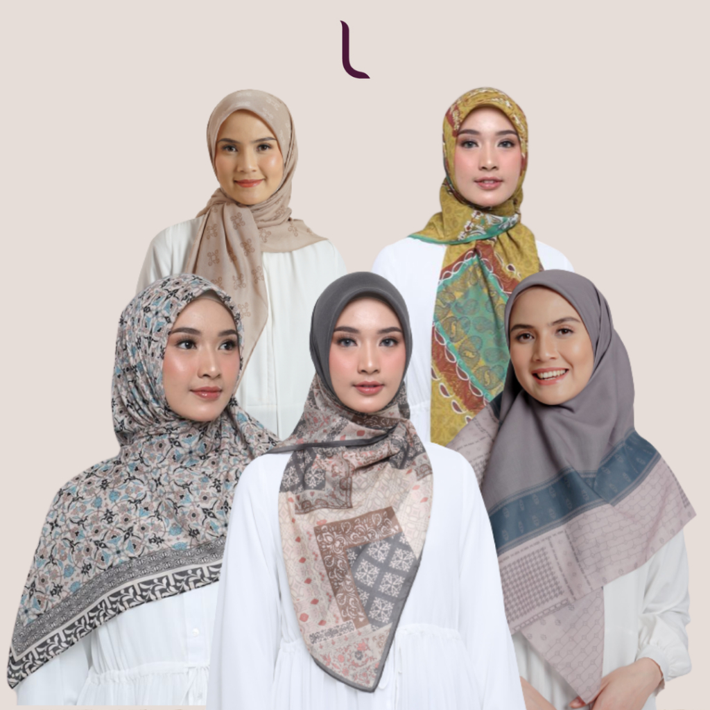 Elzatta Jilbab Hijab Kerudung Segiempat Kaila Motif Premium Terbaru