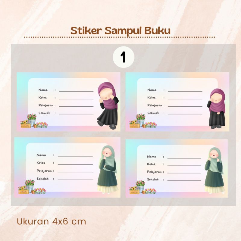 

Stiker Sampel Buku 20 pcs / Label Mapel/Stiker Nama Buku