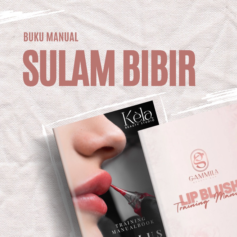 modul sulam bibir buku custom kursus student kit
