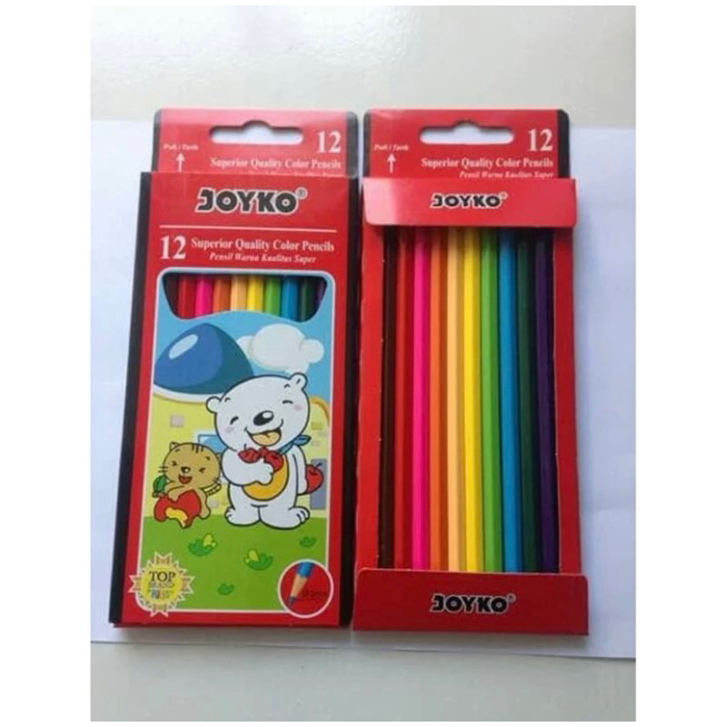 

Pensil warna Joyko 12 warna asli