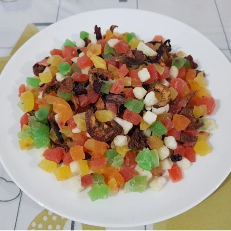 

Dried Mix Fruits Tea/Teh Buah Campuran Kering/Hua Guo Cha 500gr
