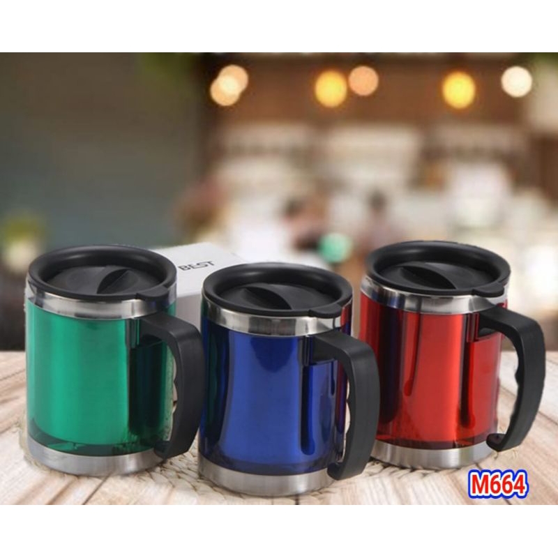 mug gelas kopi teh stainles tahan panas