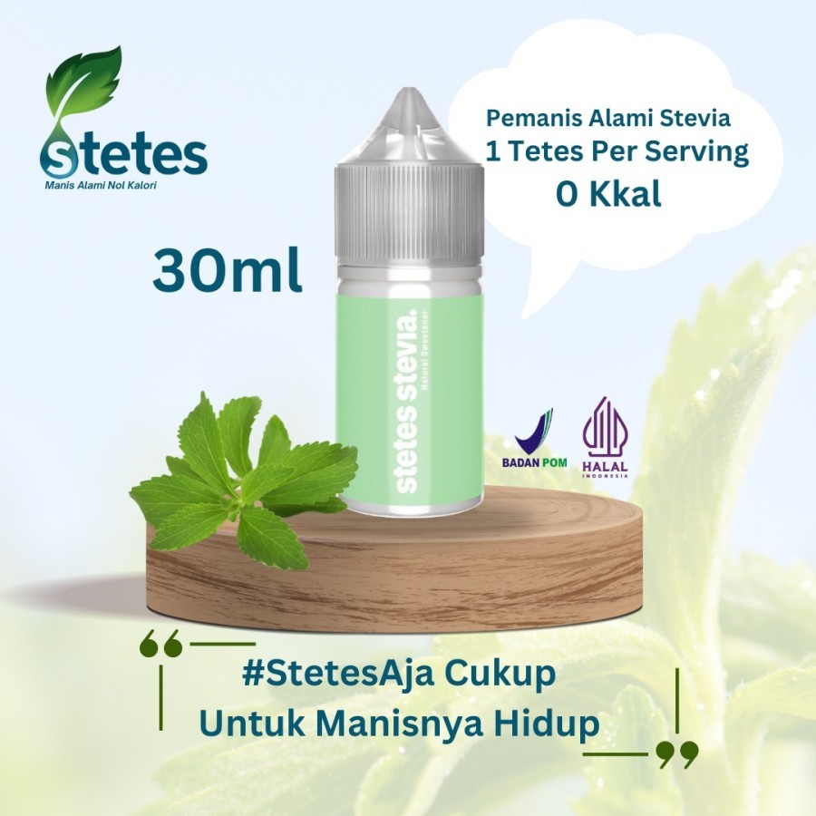 

Stetes Pemanis Stevia Nol Kalori untuk Diet dan Diabetes - Kemasan 30 ml