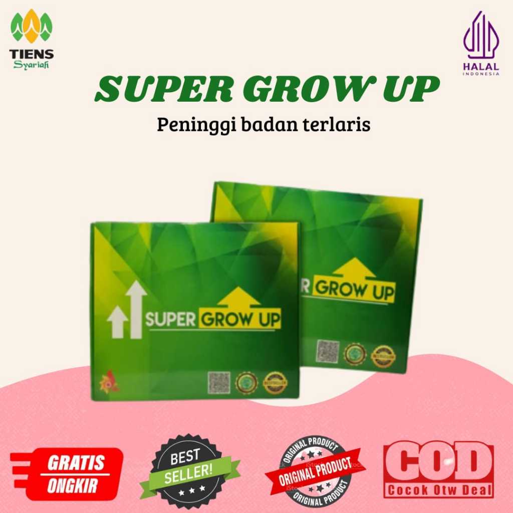 

SUPER GROW UP ORIGINAL PENINGGI BADAN PENAMBAH TINGGI BADAN 3-5 cm