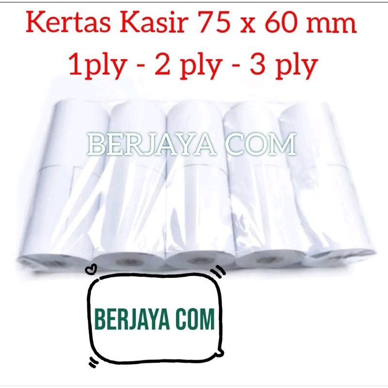

Kertas Printer Kasir 75x60mm Untuk Epson TMU 220 dan tipe printer lain 1ply 2ply 3ply - Kertas struck 75*60 Kasir rangkap 1 - rangkap 2 - rangkap 3