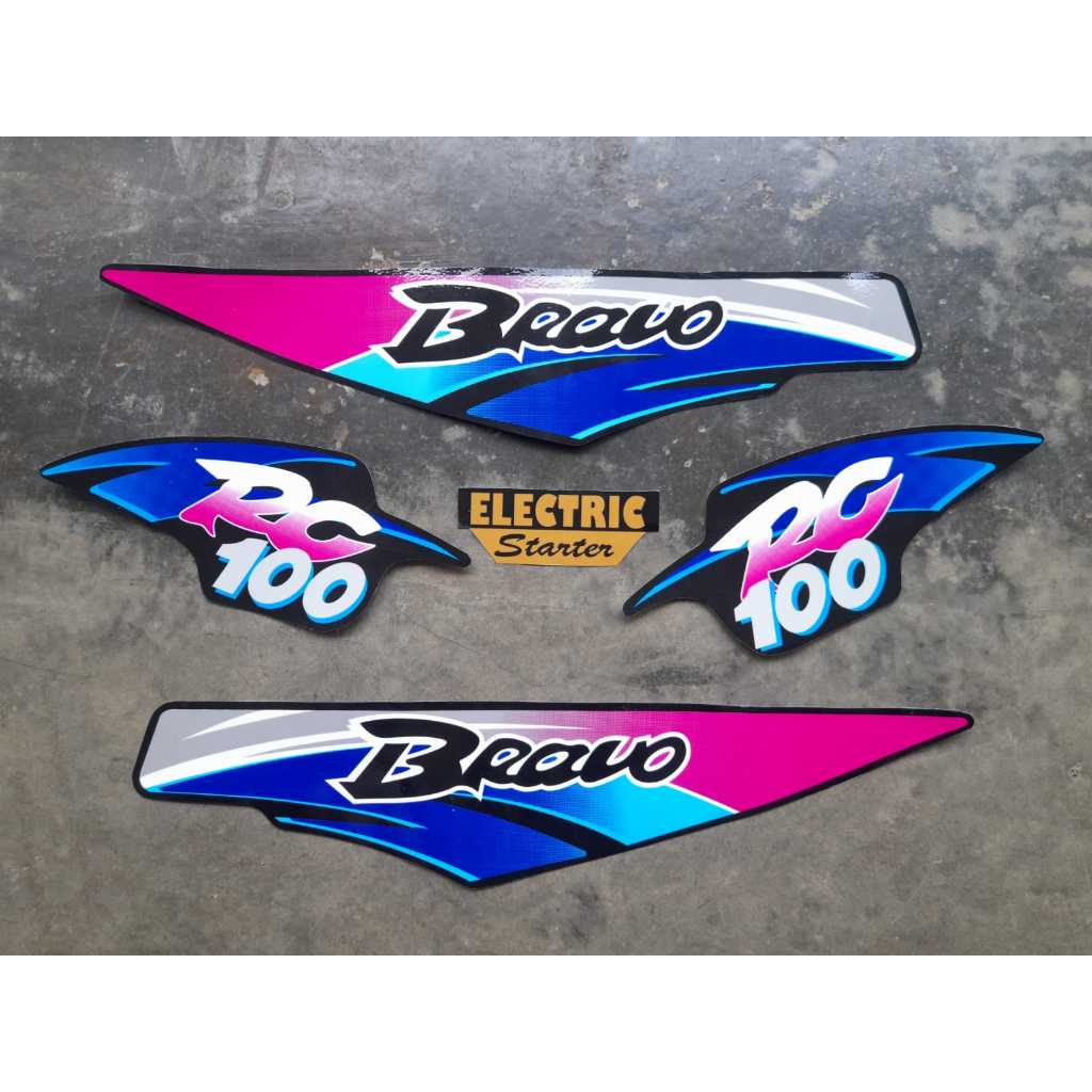Striping sticker Suzuki bravo rc100 BIRU MURAH