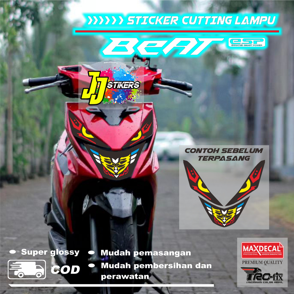 STICKER STIKER LAMPU DAN ALIS BEAT NEW STREET 2016 - 2019