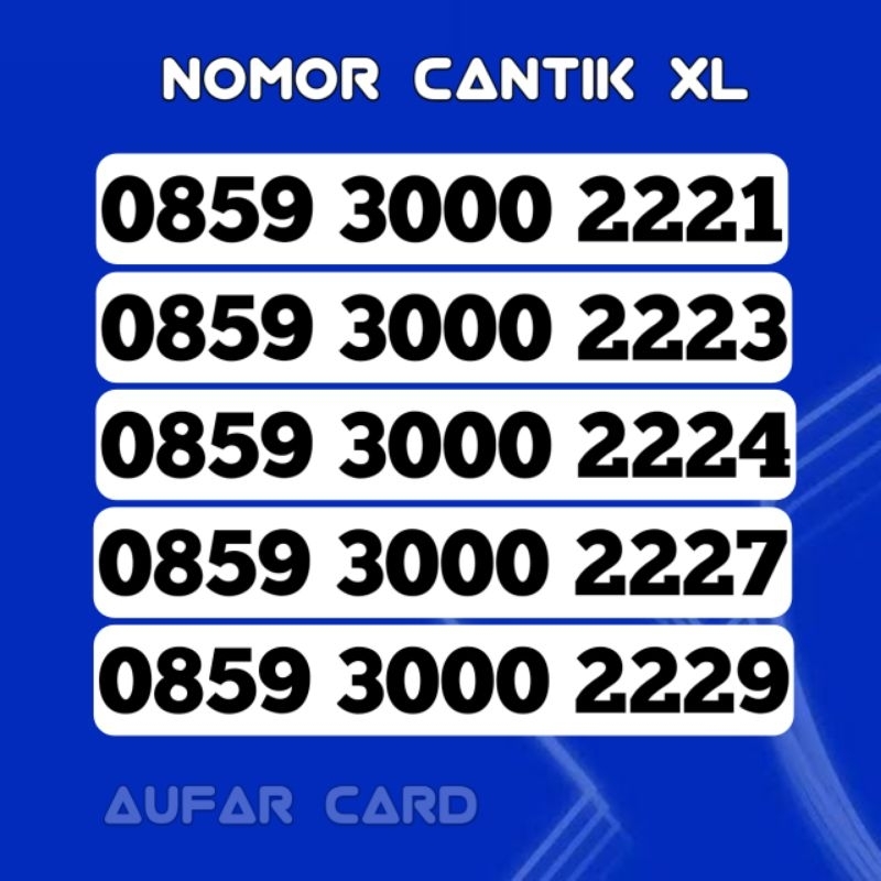 Kartu Perdana Nomor Cantik XL Ribuan 3000 444x Double Triple 000 4440 4441 4442 4443 4445 4446 4447 