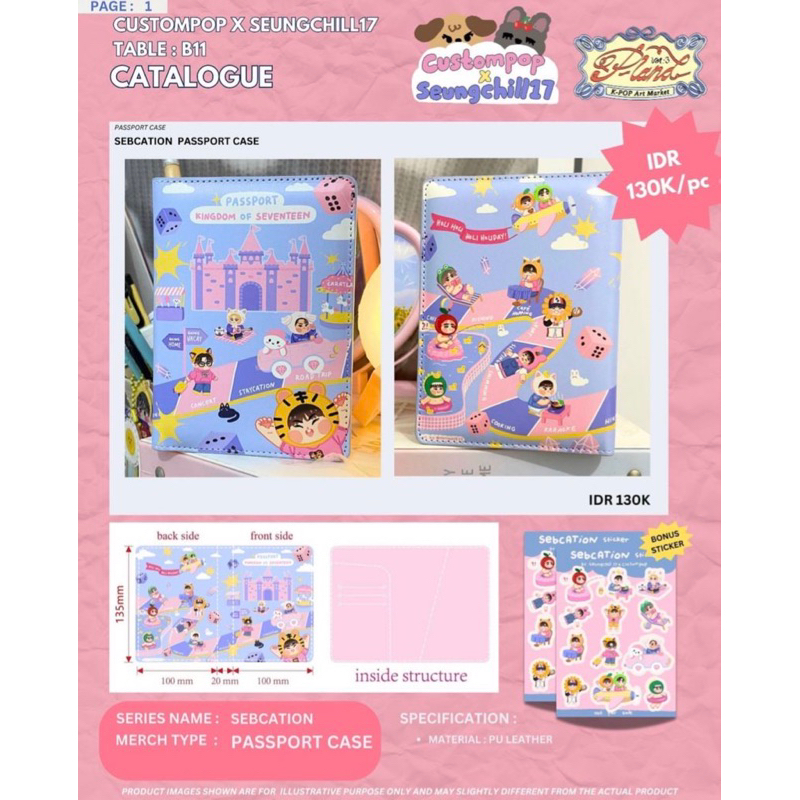 JASTIP PASSPORT CASE KEYRING GRIPTOK SEVENTEEN by cindynoona