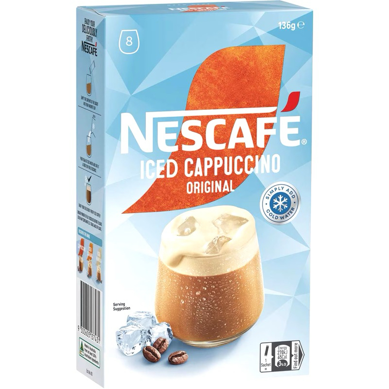 Nescafe Iced Cappuccino Original Coffee Sachets 8 Pack - Australia