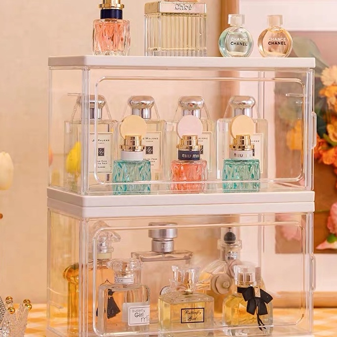 Istimewa Greenland Rak Parfum Acrylic Storage Organizer Rak Kosmetik Penyimpanan Skincare Make up Ko