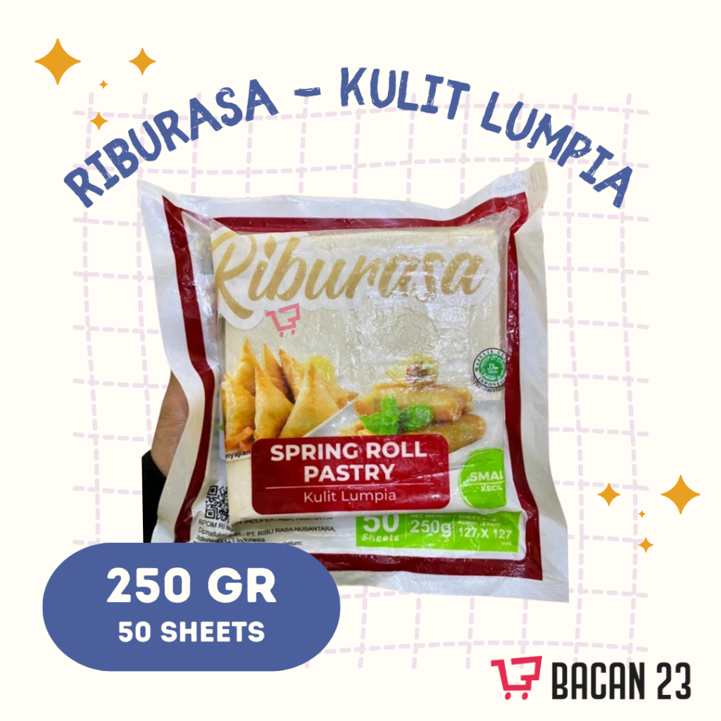 

Riburasa Kulit Lumpia 5 Sheets (250 gr) Spring Roll Pastry