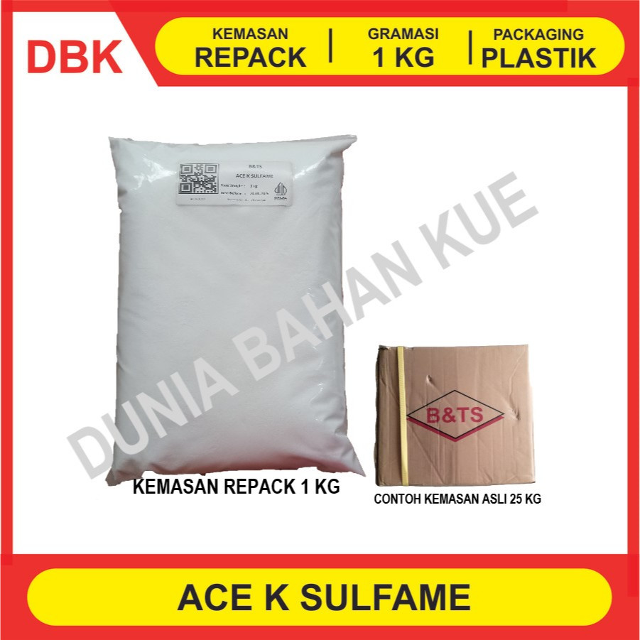 

ACE K SULFAME / ACESULFAME/ PEMANIS 200x GULA FOOD GRADE. 1kg