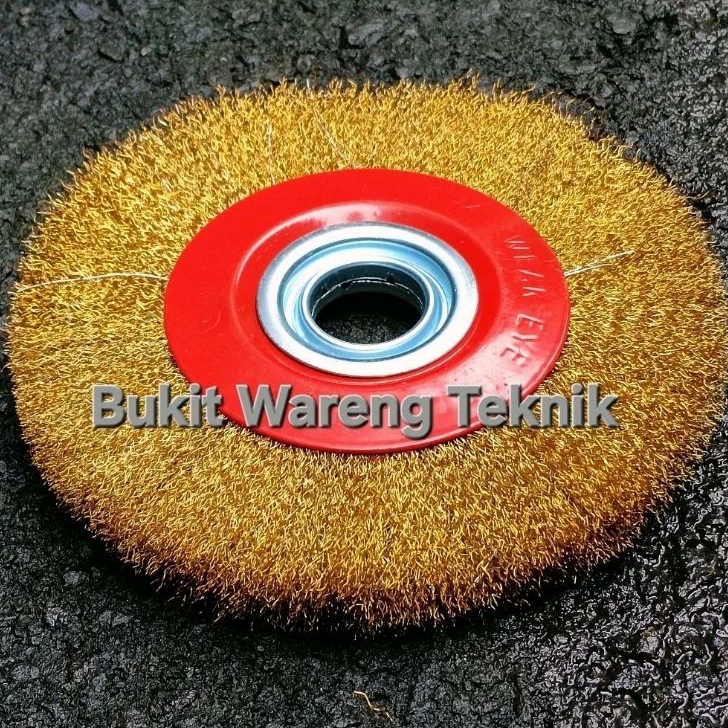 Sikat Kawat Baja Gerinda Duduk - Wire Wheel Brush Pembersih Karat