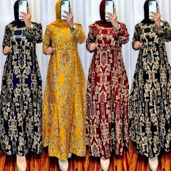 Promo Baju Gamis Motif Sultan Jumbo Terbaru Gamis Pesta Mewah Kekinian