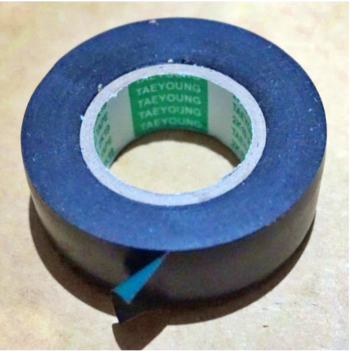 ISOLASI KOREA TAPE HITAM ELASTIS SELOTIP KABEL LISTRIK PLASTIK SOLATIP TAEYOUNG