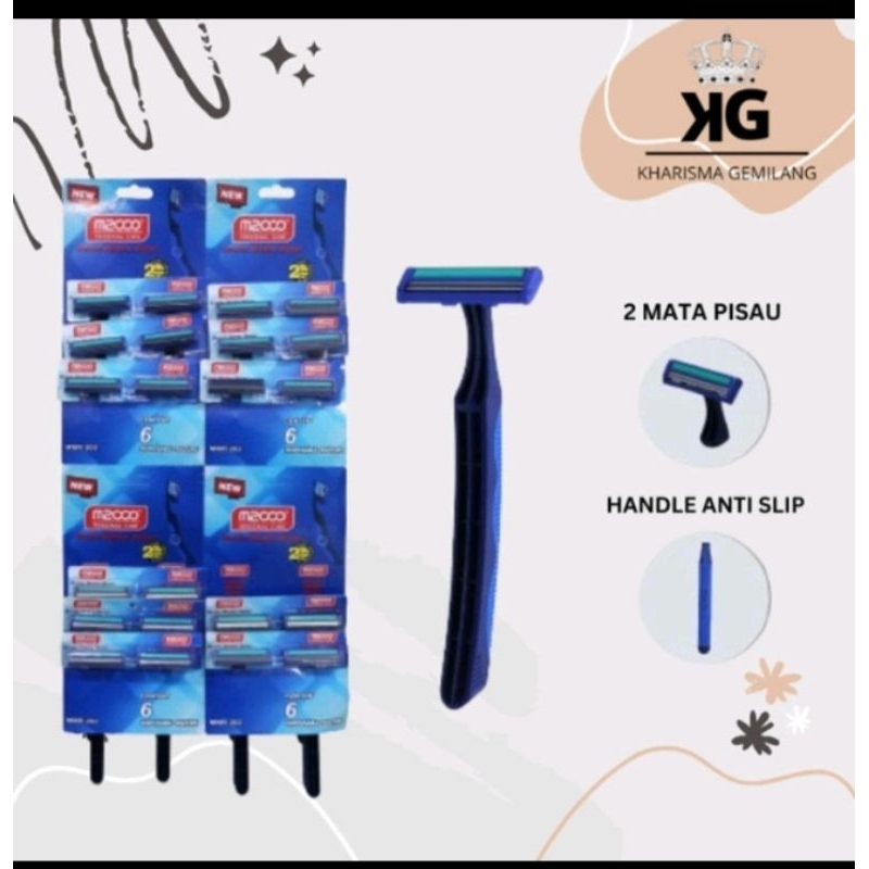 M2000 2 mata pisau 1 pcs alat cukur jenggot dewasa cukur kumis bulu halus kaki