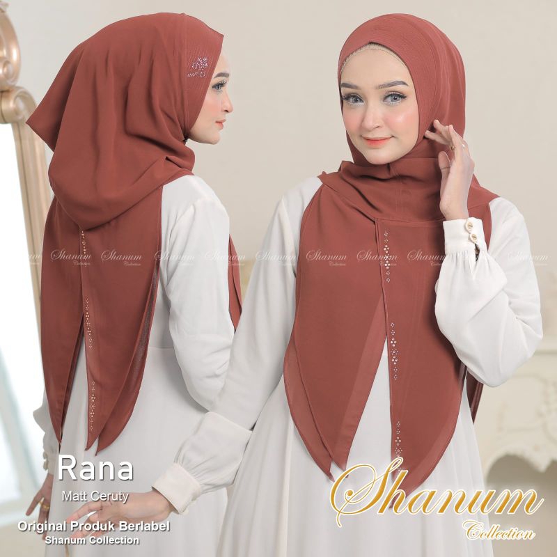 Khimar RANA INSTAN Kerudung Syar'i Jumbo Jilbab Ceruty 2 Layer Payet Swarosky/Hijab Syar'i Jumbo
