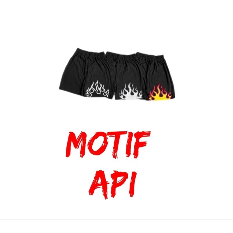 celana pendek jumbo besar motif api celana kolor pendek dewasa pria / wanita grosir #celana kolor mo