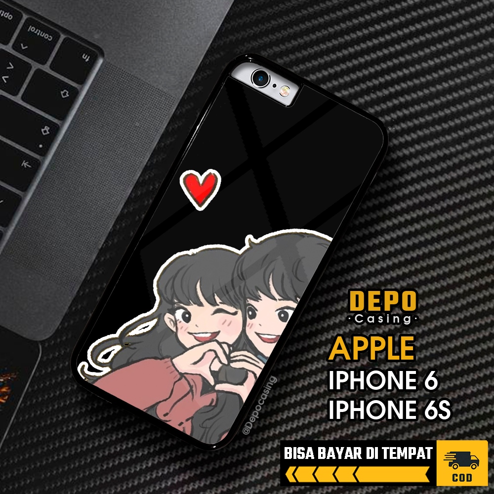 Case Iphone 6 6S Casing Iphone 6 6S Casing Depo Casing [COUPLE] Case Glossy Case Aesthetic Custom Ca