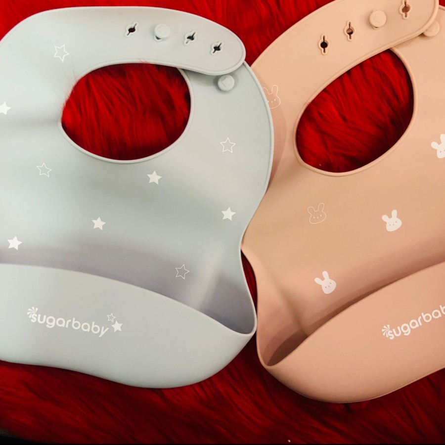 Sugar Baby Healthy Silicone Baby Bibs - Celemek Silikon Bayi Lucu