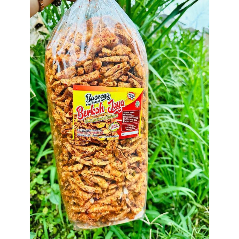 

Basreng 1 Ball isi 2 kg pedas daun jeruk dan original daun jeruk