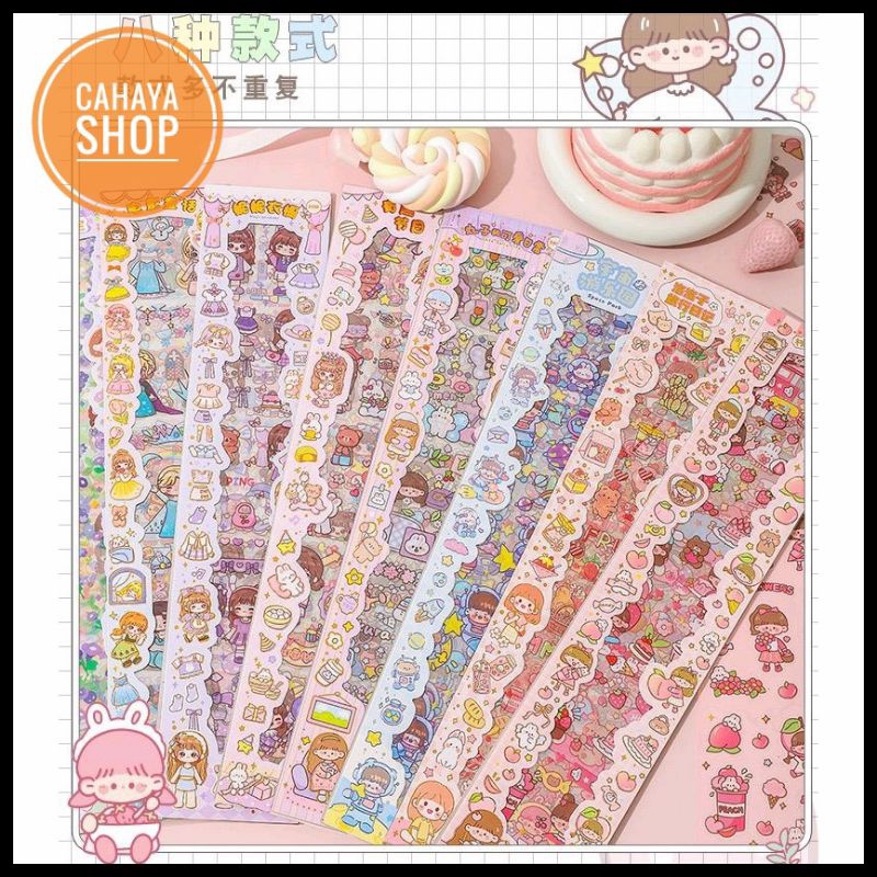 

⭐CS 051⭐ STICKER STRIP LEDGER / STIKER KARAKTER SANRIO DEKOR DIARY JURNAL / 1lembar