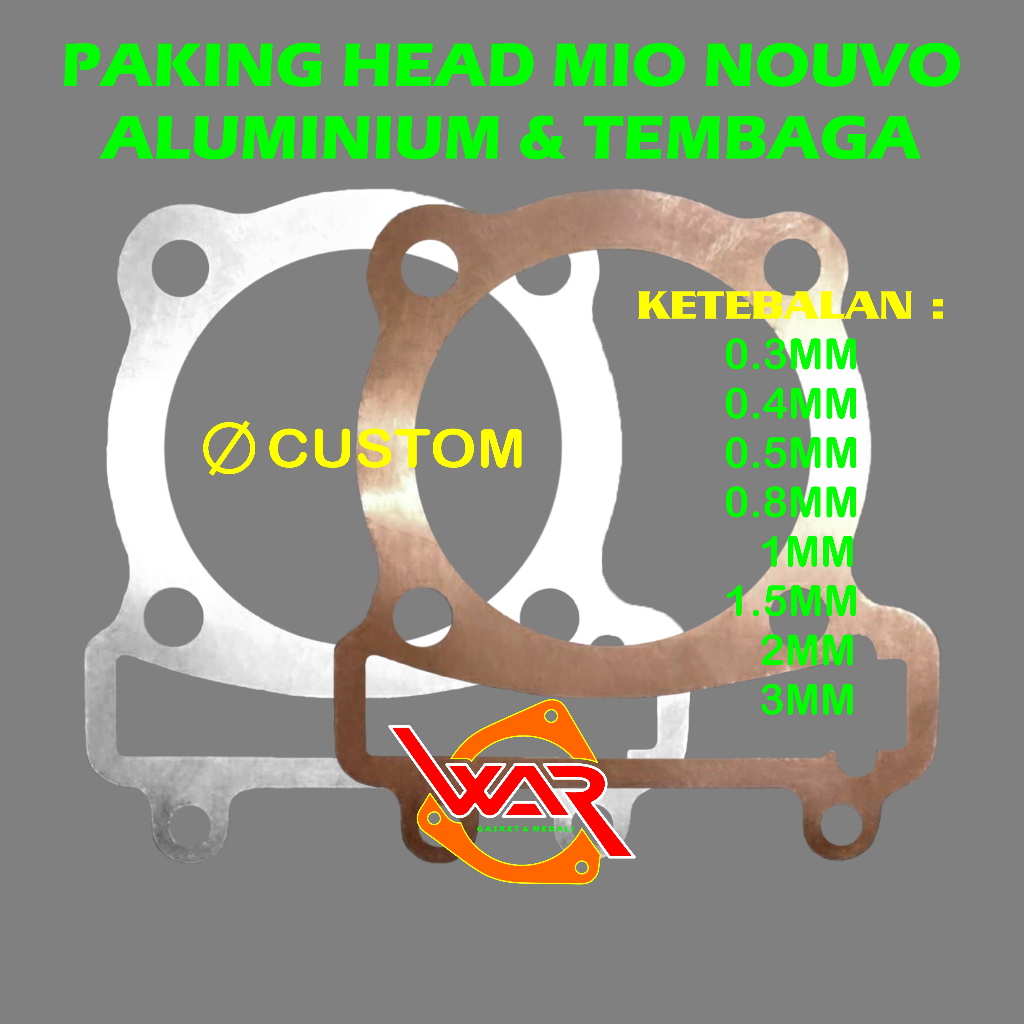 Paking ATAS / Paking KOP HEAD MIO Sporty Tembaga Almunium For MIO Sporty MIO 5TL MIO 28D MIO 5LW / P