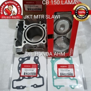 Block piston kita blok set + gasket cylinder, gasket head cb 150r non led cb 150r old lama asli Hond