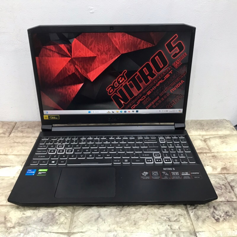 Laptop Acer nitro 5 gaming Intel core i5-11300H RAM 16GB SSD 512GB GTX 1650