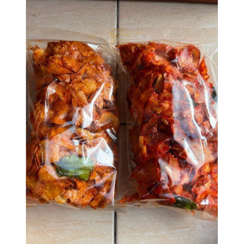 

keripik binjai kripik singkong balado rujak ubay sanjai Camilan Snack Pedas Food