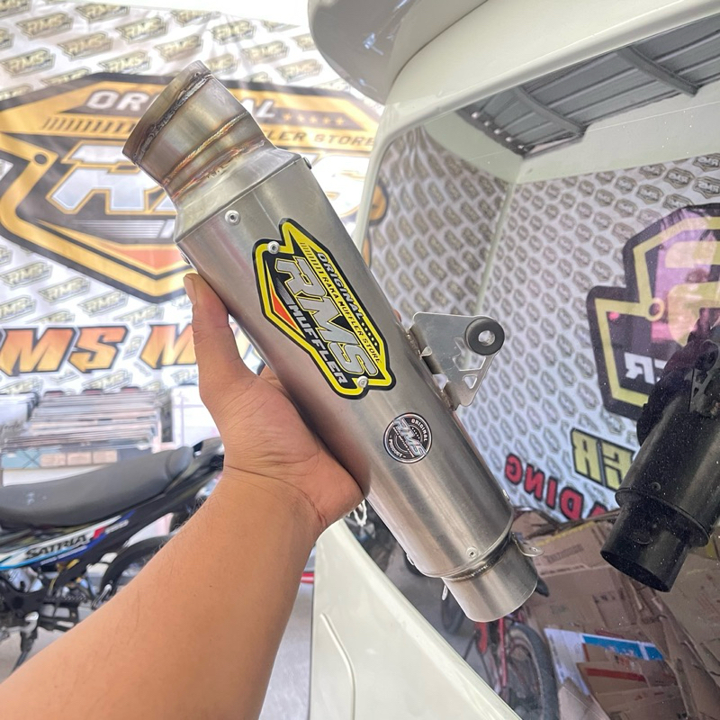 KNALPOT RMS MUFFLER ORIGINAL KOMPETENSI PANJANG 25CM SARANGAN FULL TYPE A
