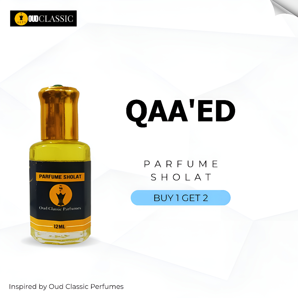 Parfum Sholat QAA"ED Beli 1 Dapat 2 12ml Premium ASLI 100% By Oud Classic Perfume
