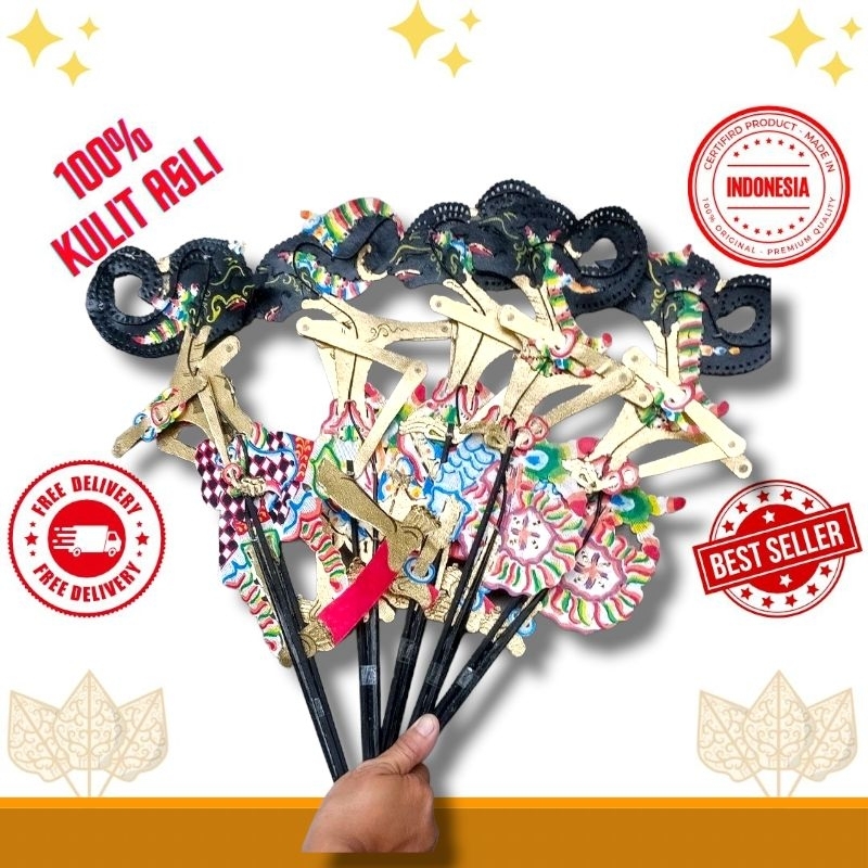 Wayang / Wayang Kulit Asli dan Murah Pandawa Lima 30cm / Hobi koleksi