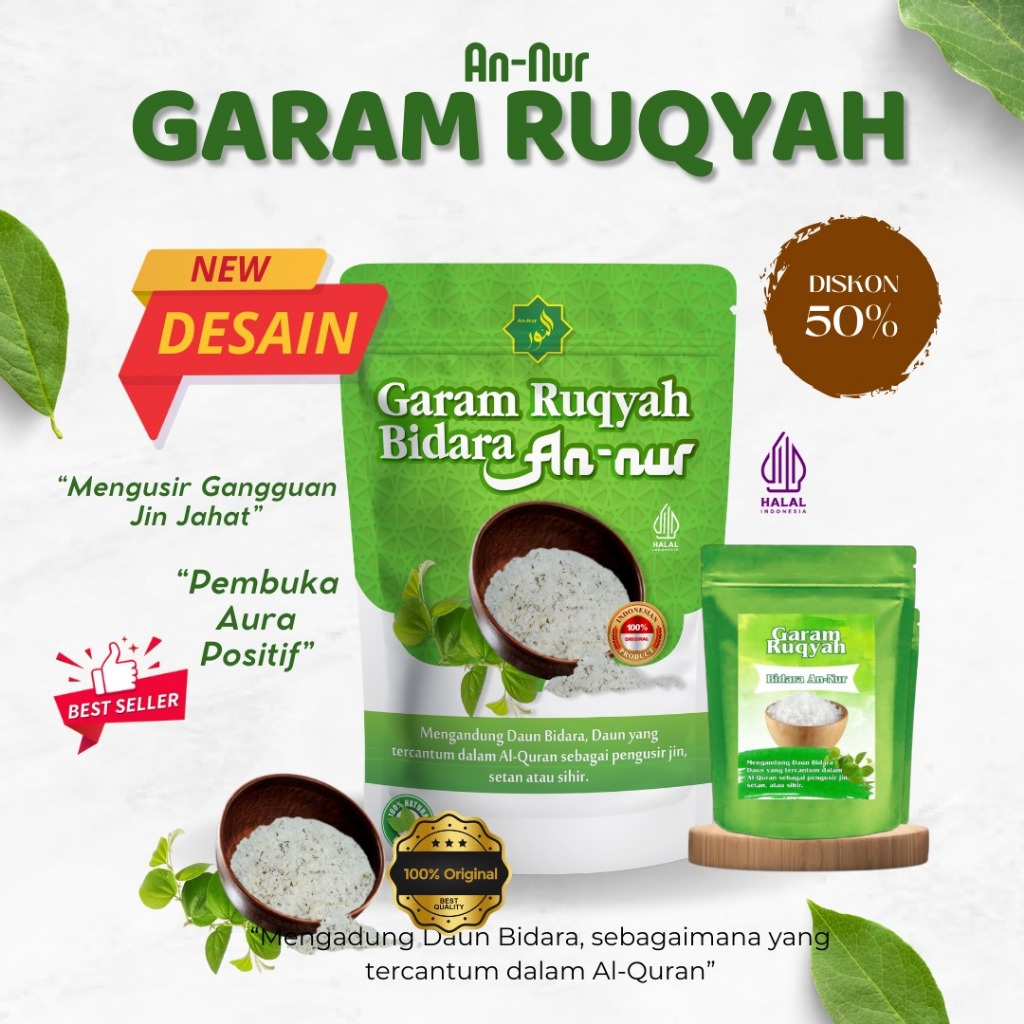 

garam ruqyah bidara annur siap pakai - 200gr original bisa dipakai untuk mandi sebagai pencegah dari gangguan sihir