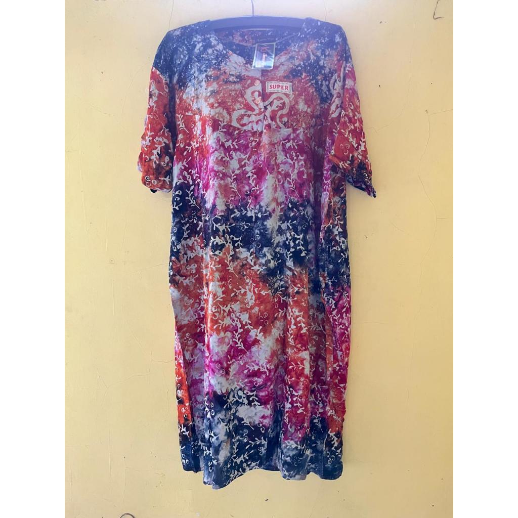 kencana ungu daster jumbo L5 label hitam - daster jumbo batik kencana ungu label hitam - L5 KUH