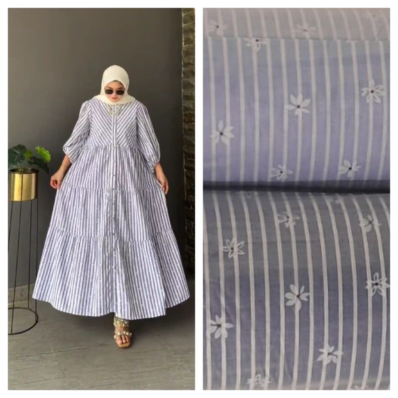 GAMIS/DRESS SALUR KATUN ZAHRA IMPORT BY RIVCO ORIGINAL BRAND