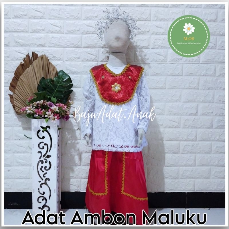 Baju Adat Maluku Anak Baju Adat Ambon Anak Perempuan | Baju Daerah Ambon Maluku | Baju Tradisional A
