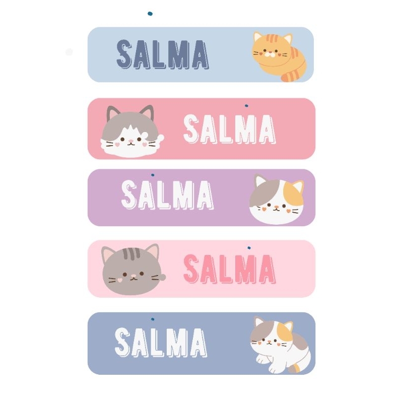 

Sticker nama untuk perlengkapan sekolah