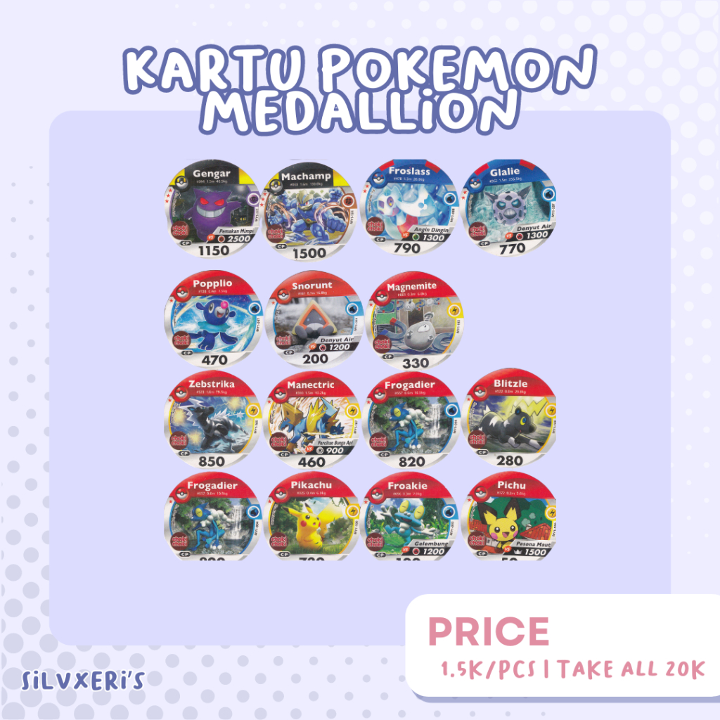 Kartu Medallion Pokemon Choki-Choki