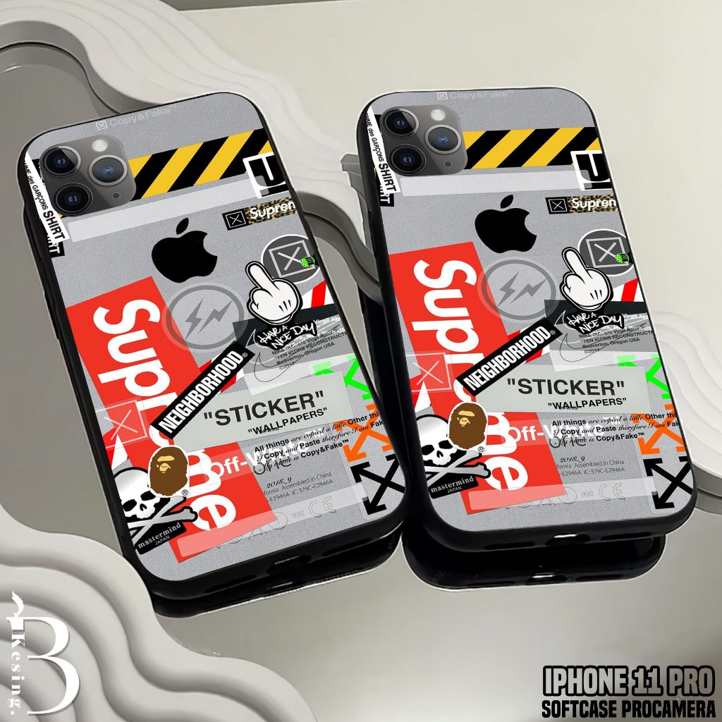Case Iphone 11 Pro - Casing Hp Iphone 11 Pro Motif BA - Silikon Hp Iphone 11 Pro - Kesing Hp - Softc