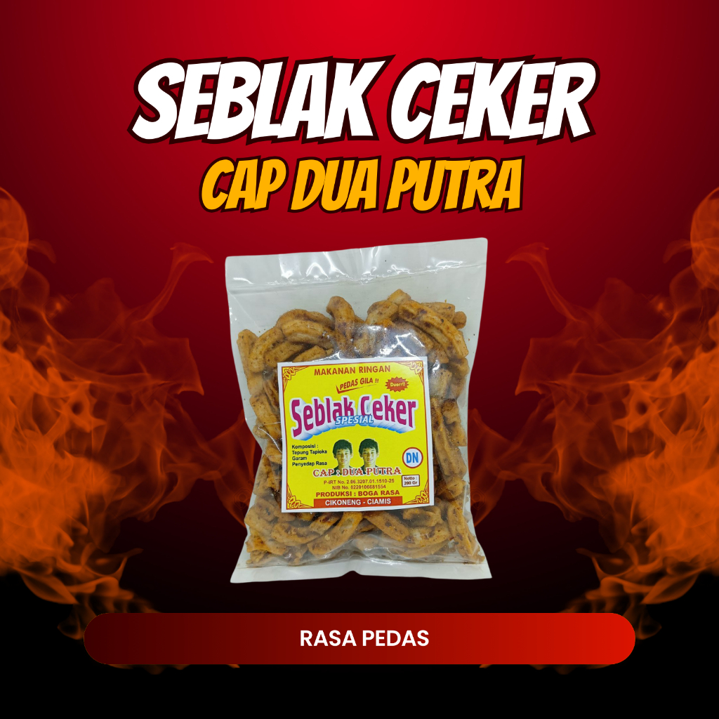 

Seblak Ceker Cap Dua Putra Rasa Pedas Kemasan 500gram