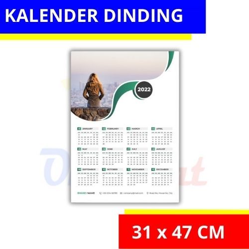 

Kalender Dinding Custom 1 Lembar Bahan Kingstruk 210 GSM Ukuran 31X47 CM Finishing Klep Seng