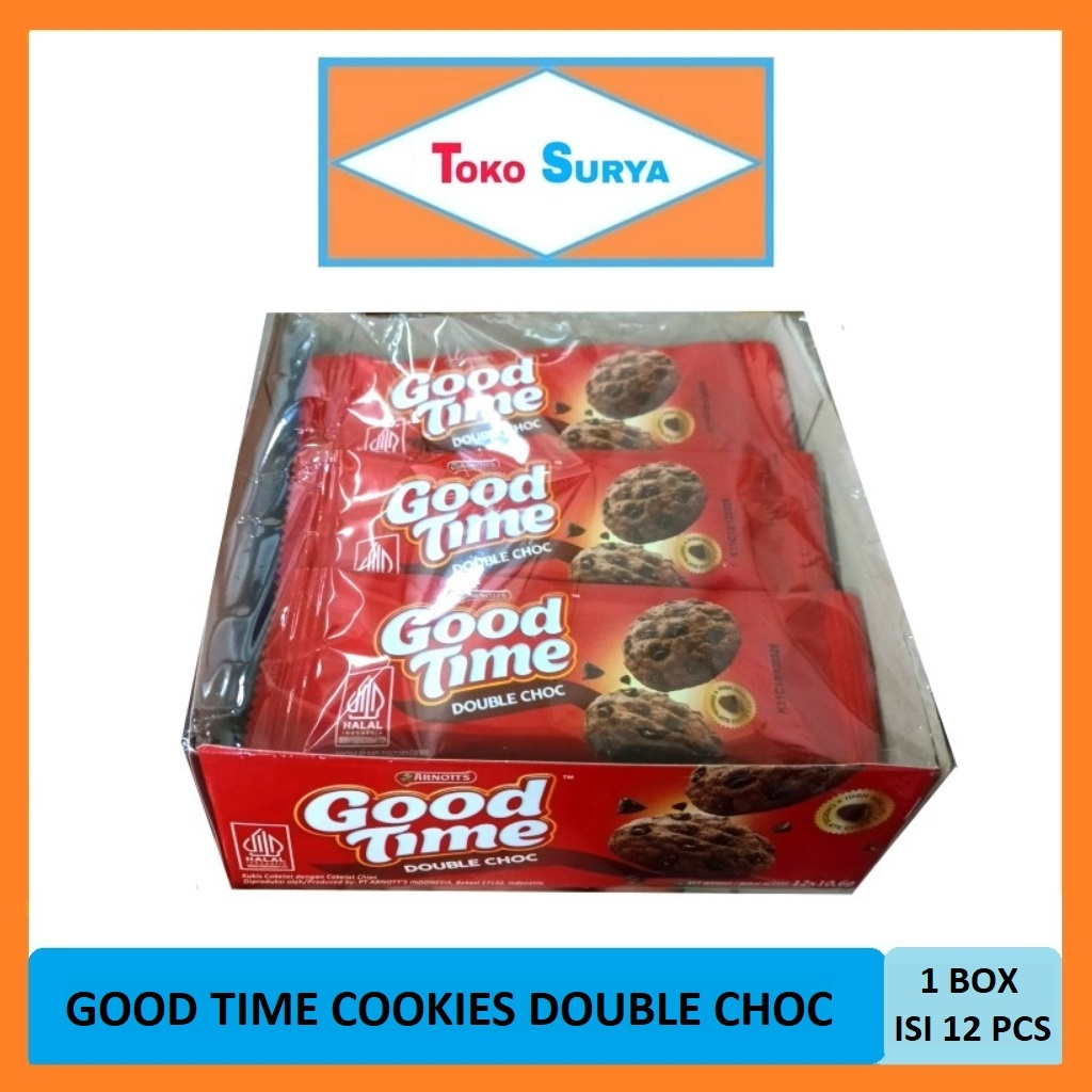 

Good Time Cookies Double Choc Arnott's Kukis Cokelat 12 Pcs x 10.6 Gr