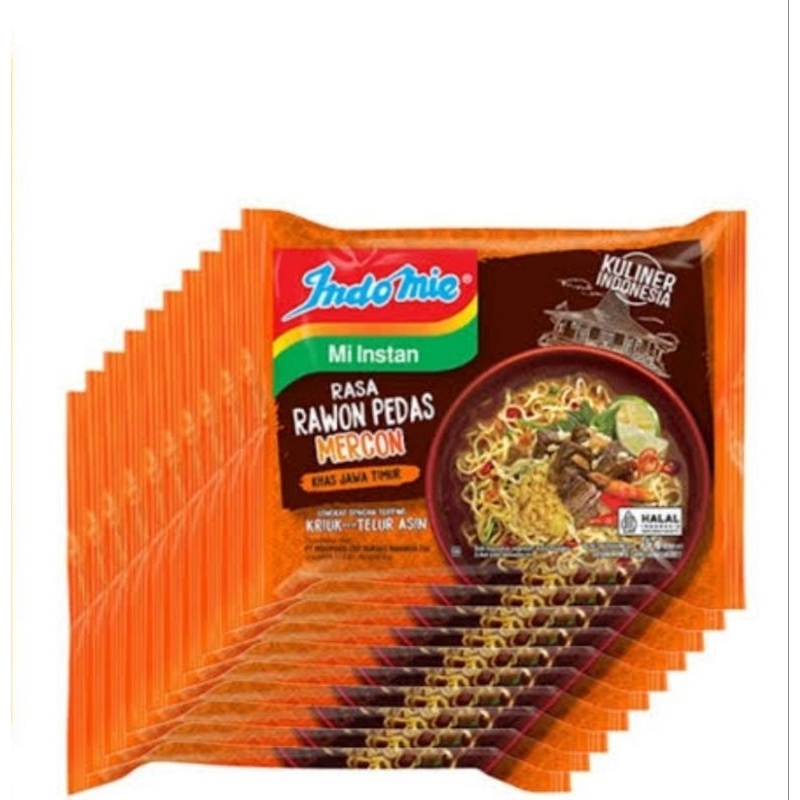 

Indomie Mi Instan arasa Rawon Pedas Mercon 75 g x 5 bks