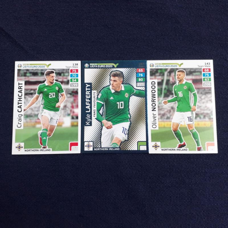 3 Kartu Koleksi Bola Panini UEFA Euro 2020 Irlandia Utara Northern Ireland
