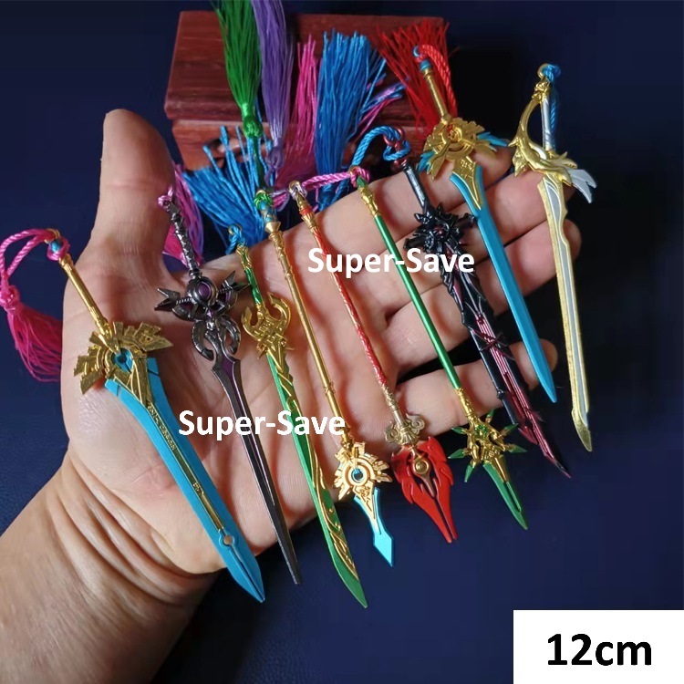 12cm Senjata Genshin Impact Pedang Mini Mistsplitter dll