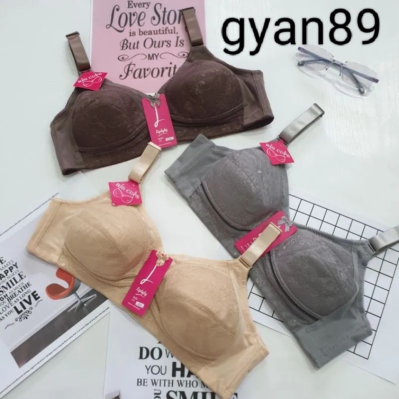 BH LYDYLY BRUKAT CUP BESAR L 021 34-44//BH BRUKAT JUMBO TANPA BUSA DAN KAWAT